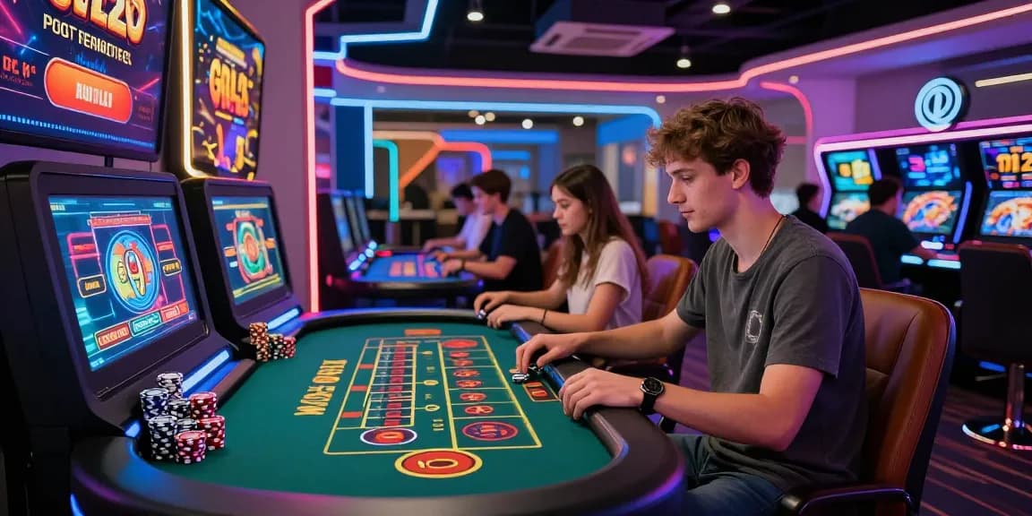 Exciting gaming atmosphere at rokok 88 online casino with colorful lights and engaging roulette game.