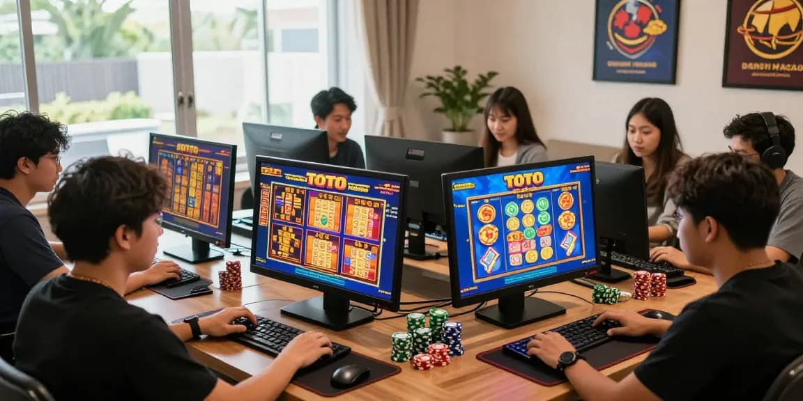 Players enjoying online gambling at ngamenjitu with engaging slot games and vibrant atmosphere.