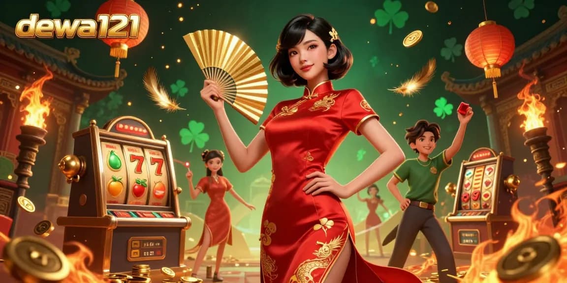 Putar gulungan untuk kemenangan besar dengan permainan slot berwarna-warni dewa121, penghitung jackpot, dan koin emas yang mengalir.
