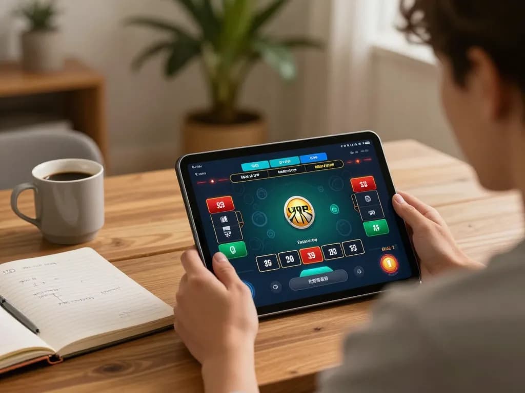 Engaging moment as players enjoy the thrill to play with XRP in a cozy home gaming setup.
