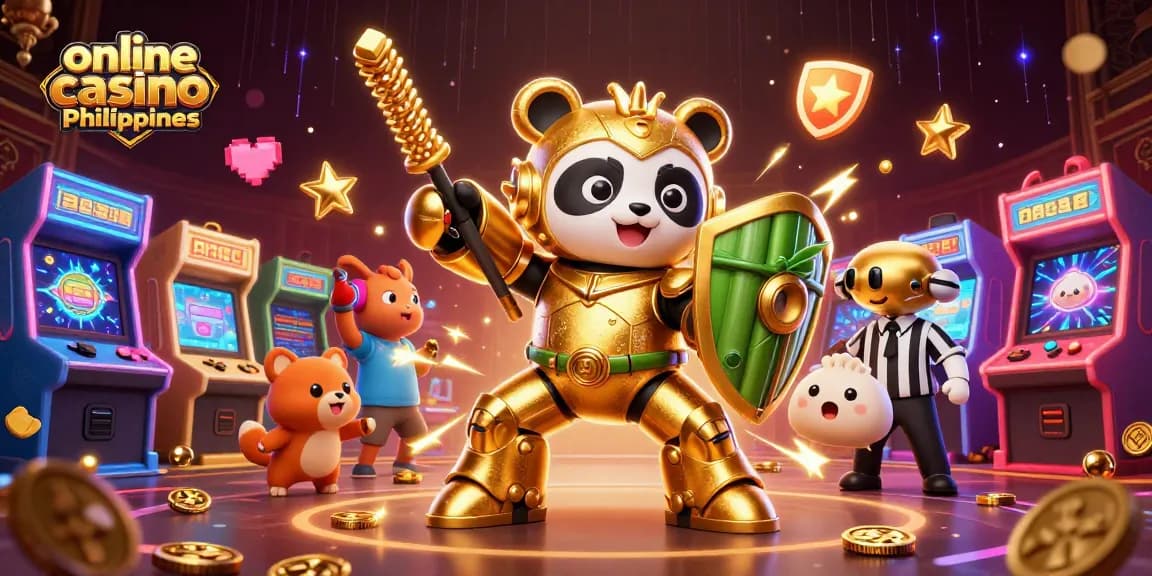 Engage with dynamic gameplay visuals in this online casino Philippines themed illustration.