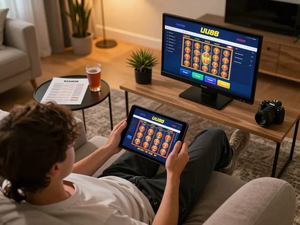 Engaging in online slots and live dealer options on UU88 platform from a cozy home setup