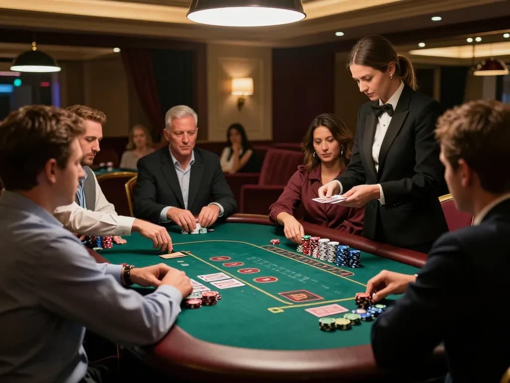 Players enjoying a thrilling blackjack game at g28tv casino with dynamic dealer action.