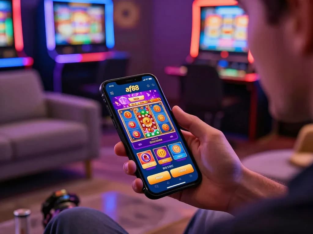 Experience the excitement of the af88 app in a dynamic gaming environment with vibrant visuals.
