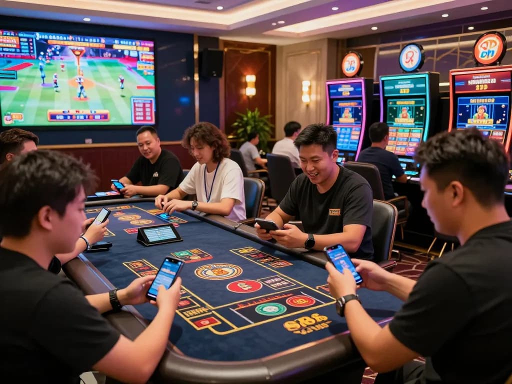 Engaged players placing bets on https://sc88e.com/ in a lively online casino environment, showcasing modern gaming technology.