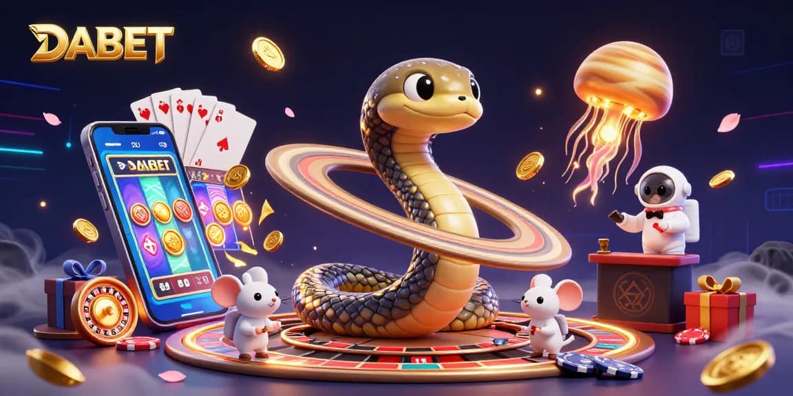 Experience DABET's thrilling gameplay with astronaut mice betting on a cosmic roulette!
