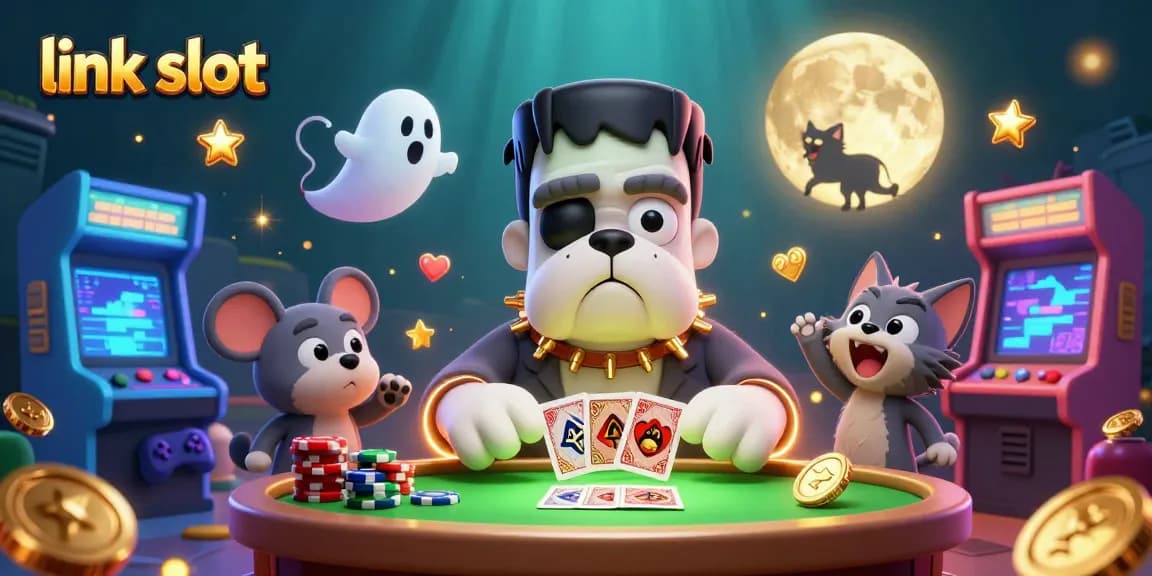 Asah kemampuan bermain slot online melalui link slot dengan ilustrasi kasino bergaya 3D yang unik.