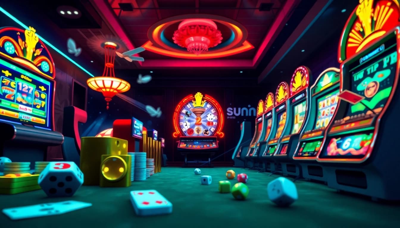 Engaging online gaming platform interface from sunwinw.com showcasing thrilling games and vibrant colors.