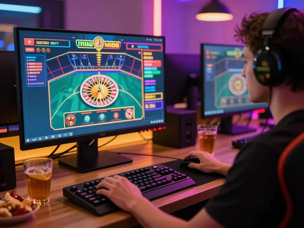 Engaging in online casino gaming at DN88 while enjoying the modern home environment.