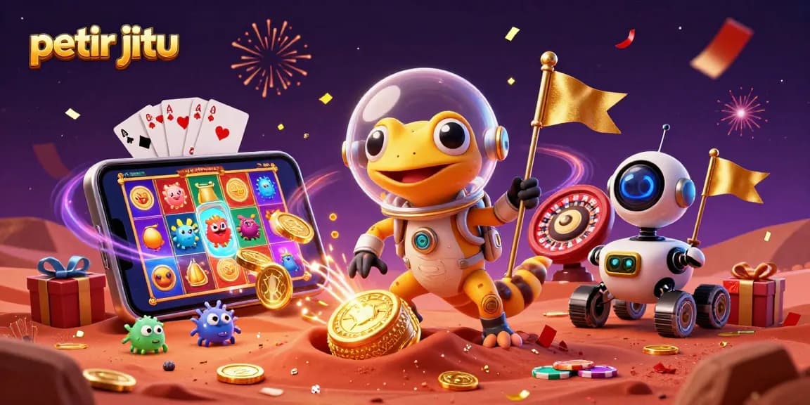 Petir Jitu: Merayakan kemenangan di kasino emas Mars dengan permainan seru.