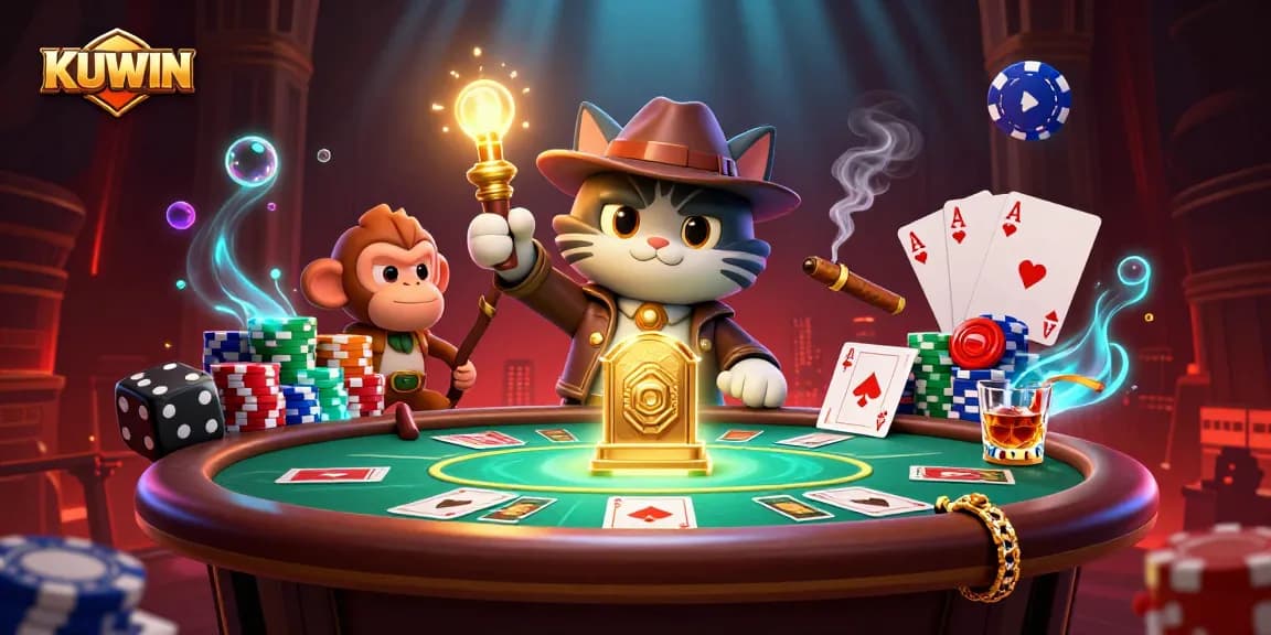 Engage with KUWIN's thrilling casino adventure featuring a cat archaeologist and treasure.