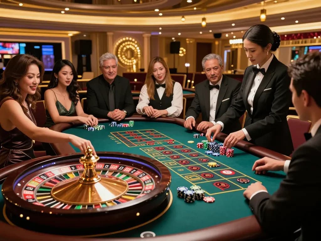 Watch players engage in thrilling roulette at a luxury casino with the keyword linuxmag-france.