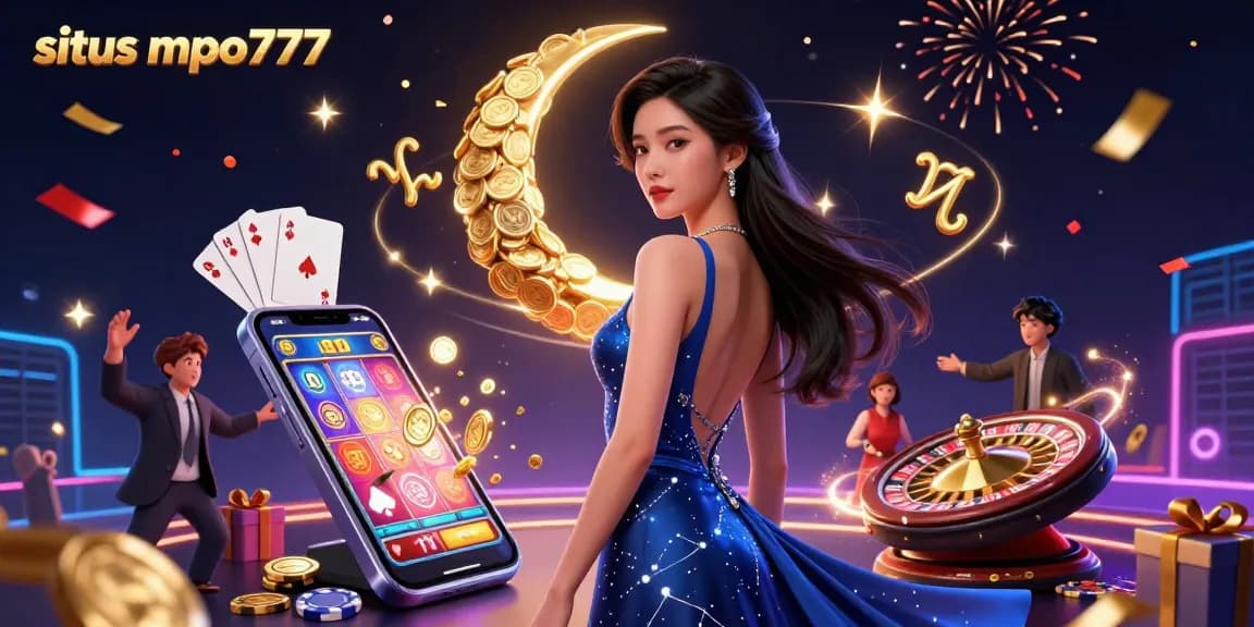 Situs mpo777 offers an immersive online gambling experience with captivating visuals from a vibrant 3D illustration.