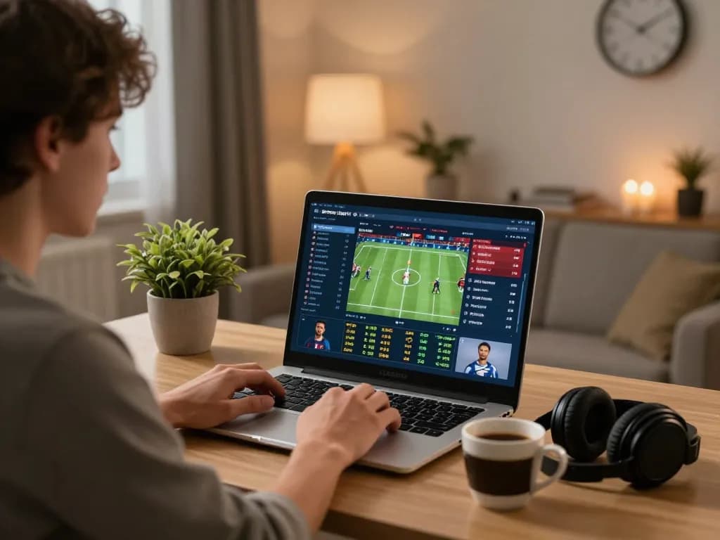 Engaging in sports betting online through the trang chủ 45678 setup, showcasing odds and strategy.