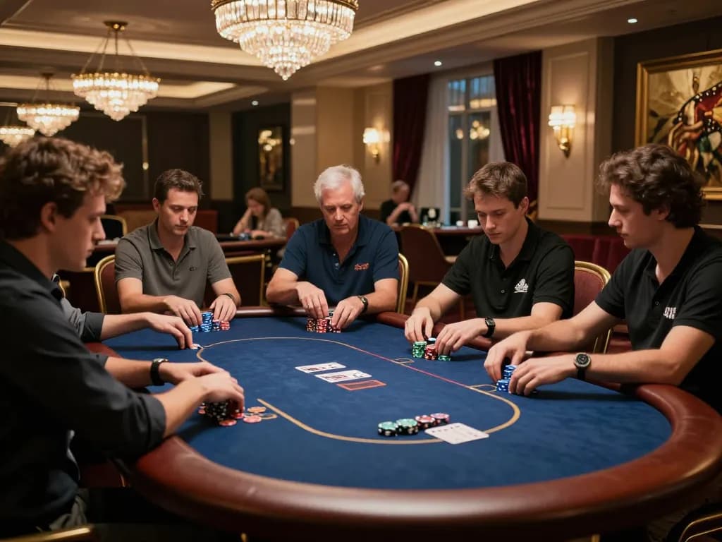 Experience the excitement of XX88 high-limit poker in an elegant casino setting.
