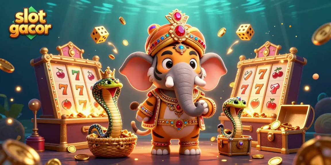 Rasakan sensasi slot gacor dengan ilustrasi digital 3D yang hidup menampilkan kegembiraan jackpot.