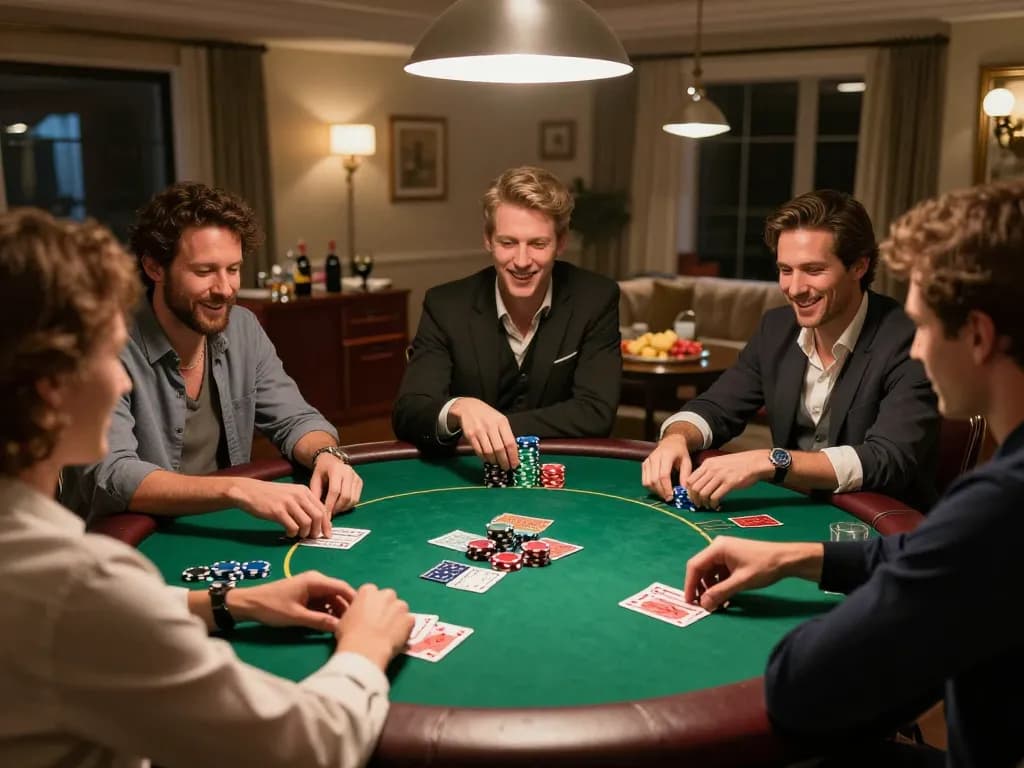 Engage in fun poker gameplay with LGOGOAL strategies, showcasing friendly competition and social interaction.