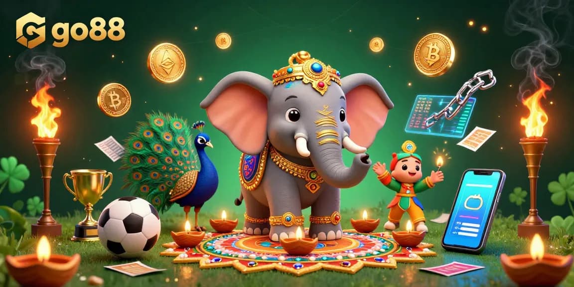 Engage with go88's thrilling sports betting experience featuring vibrant 3D characters and cryptocurrency elements.