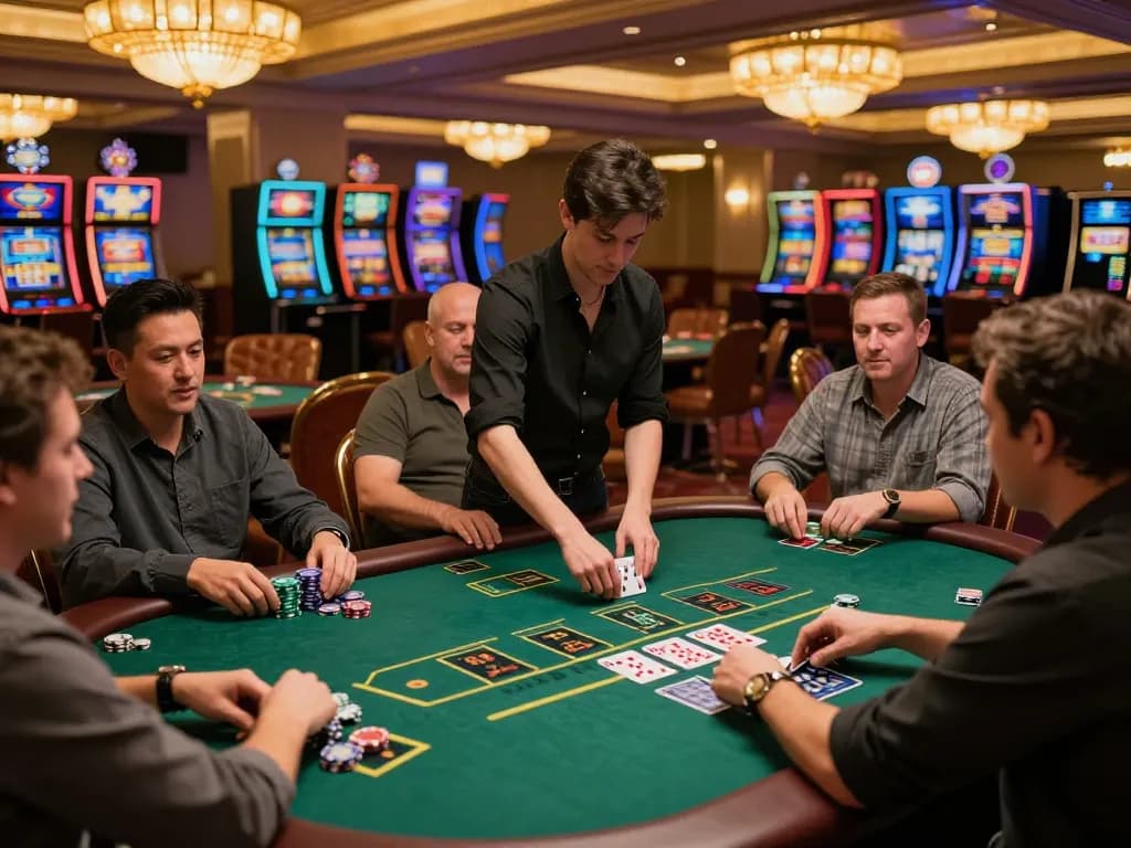Engage in strategic blackjack gameplay at dash88 casino with vibrant atmosphere and players