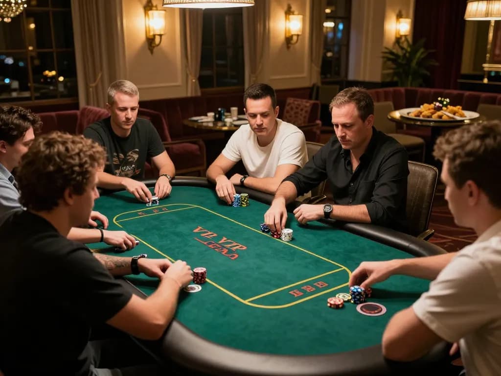 Players enjoying a competitive poker game at the divinityspacenter, showcasing strategy and excitement