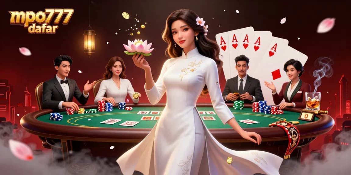 Experience the excitement at MPO777 daftar with elegant characters, vibrant poker elements, and a rich casino atmosphere.