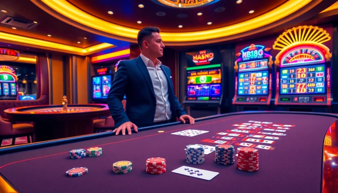 Experience the thrill of HB88 at a glamorous casino gaming table.
