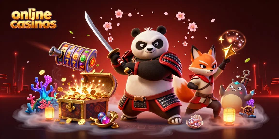 Experience thrilling gameplay at online casinos with samurai panda and ninja fox in dynamic action.