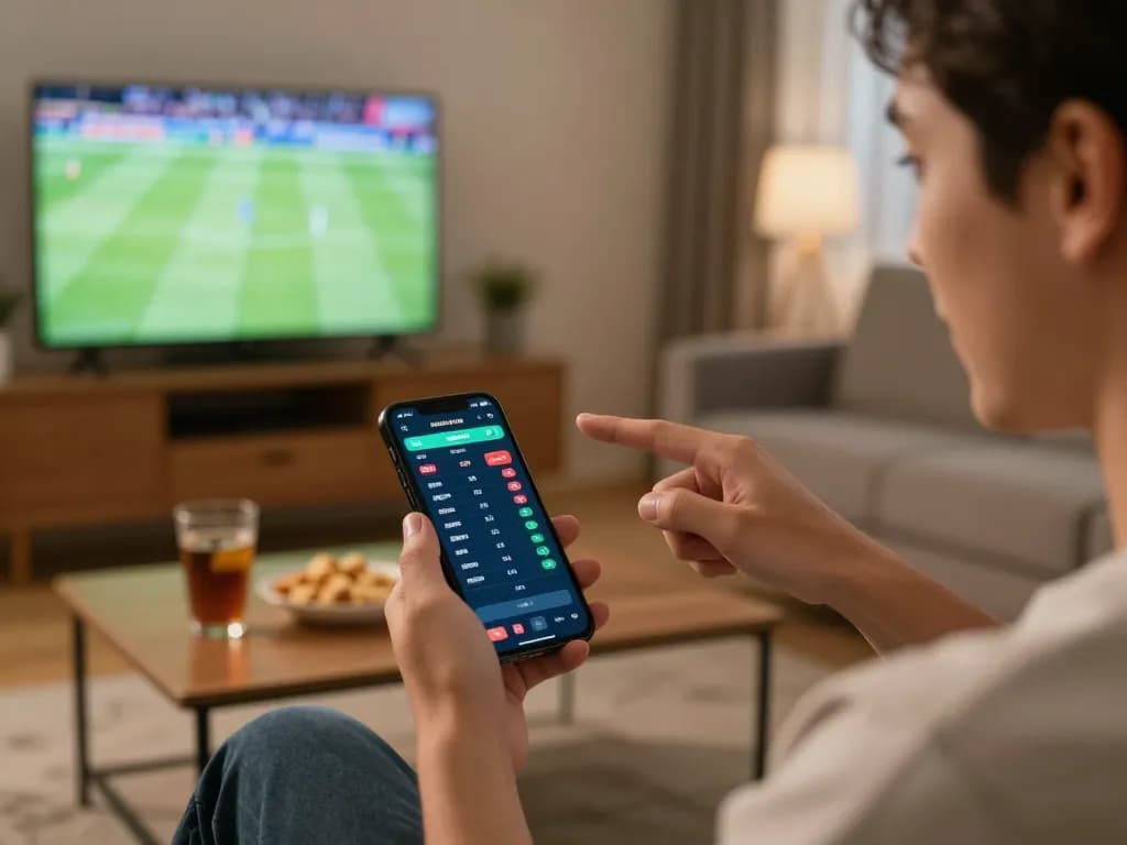 Online sports betting action on a smartphone displaying 888New odds during a live match at home.