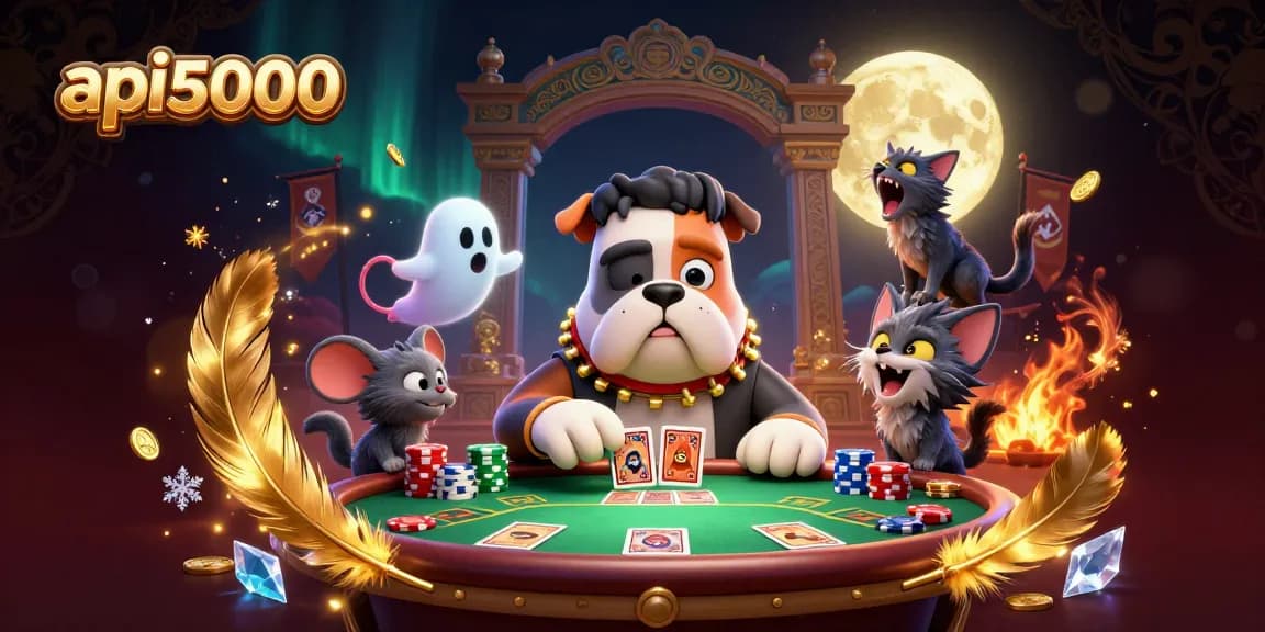 api5000 Menang dalam permainan poker di meja yang angker dengan karakter unik dan suasana yang menarik.