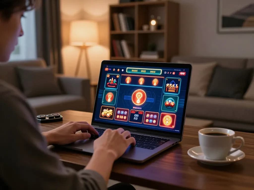 Engaging user placing bets on bangsawan88 daftar in a modern online casino setup.
