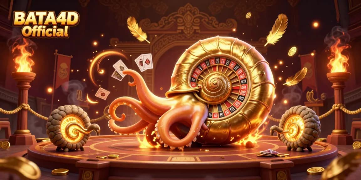 Visualisasi menarik dari BATA4D Official dengan nautilus kuno dan elemen perjudian yang memukau.