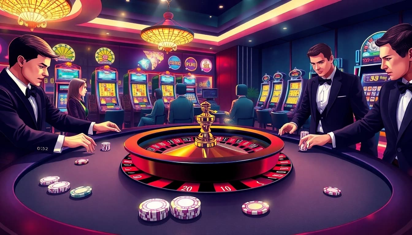 B52 enhances the thrill of gameplay with sophisticated casino visuals showcasing roulette and poker.