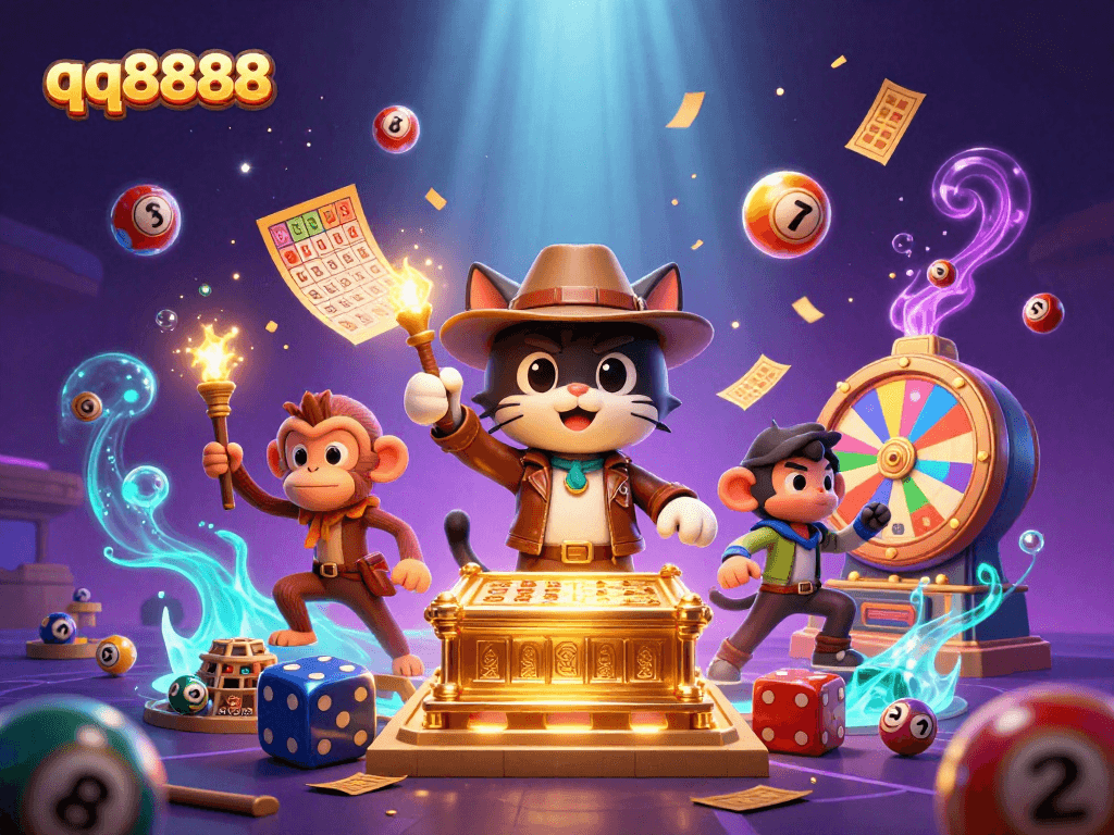 Experience thrilling moments at qq8888 while discovering golden casino artifacts in a vibrant gaming scene.