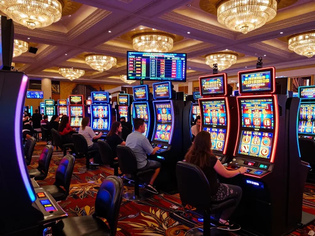 Players enjoying engaging slot machine gameplay while celebrating big wins at the SC88 casino venue