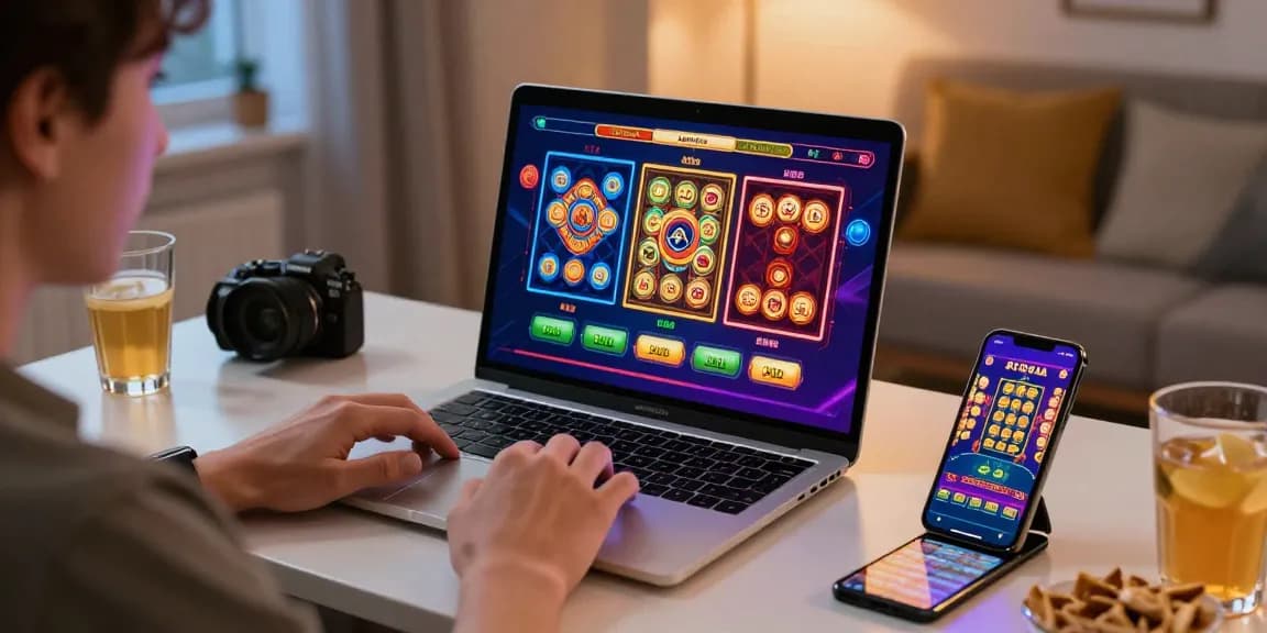 Person enjoying Betebet live casino gaming experience on laptop.