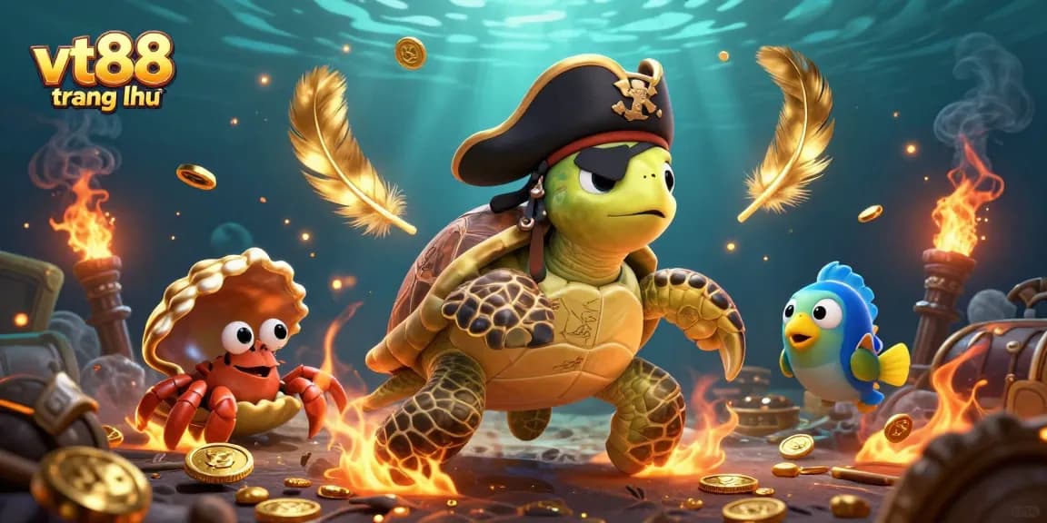 Engage with the vibrant scene of vt88 trang chủ showcasing a pirate-themed casino adventure under the sea.
