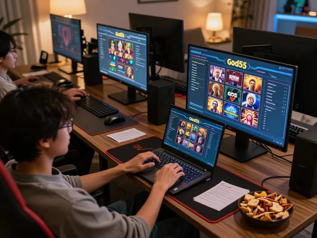 Experience the thrill of gameplay with God55 in a cozy home online casino setting