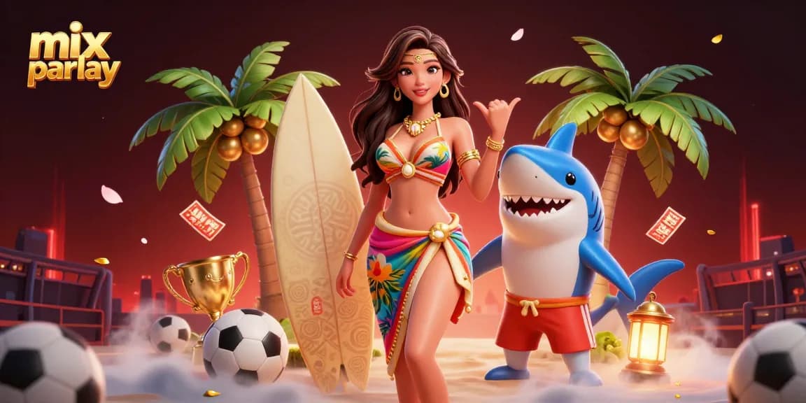 Engage with sports betting through mix parlay strategies in an energetic 3D casino scene.