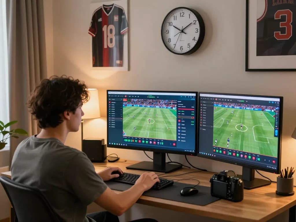 Engaging sports betting on xo88 with multiple screens displaying live events and betting app