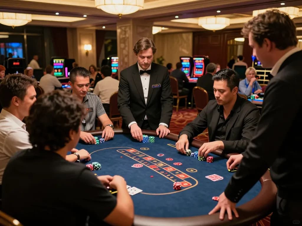Phtaya players enjoying dynamic table games on a vibrant casino floor with engaging gameplay.