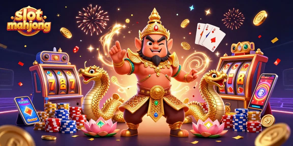 Experience thrilling slot mahjong action with vibrant 3D characters and dynamic casino elements enriching the gaming atmosphere.