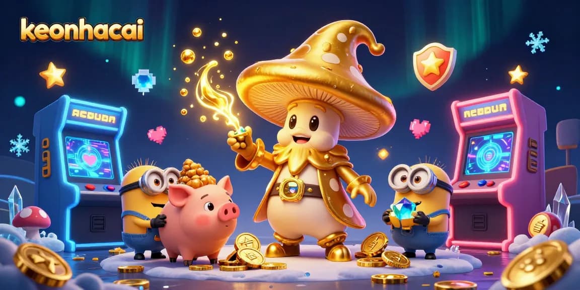 Engage with keonhacai as a golden wizard casts spell magic for gambling triumph.