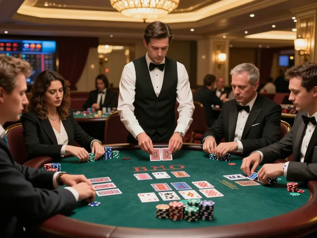 Engage in a thrilling blackjack game at mantra88 casino with strategic card plays, vibrant atmosphere.