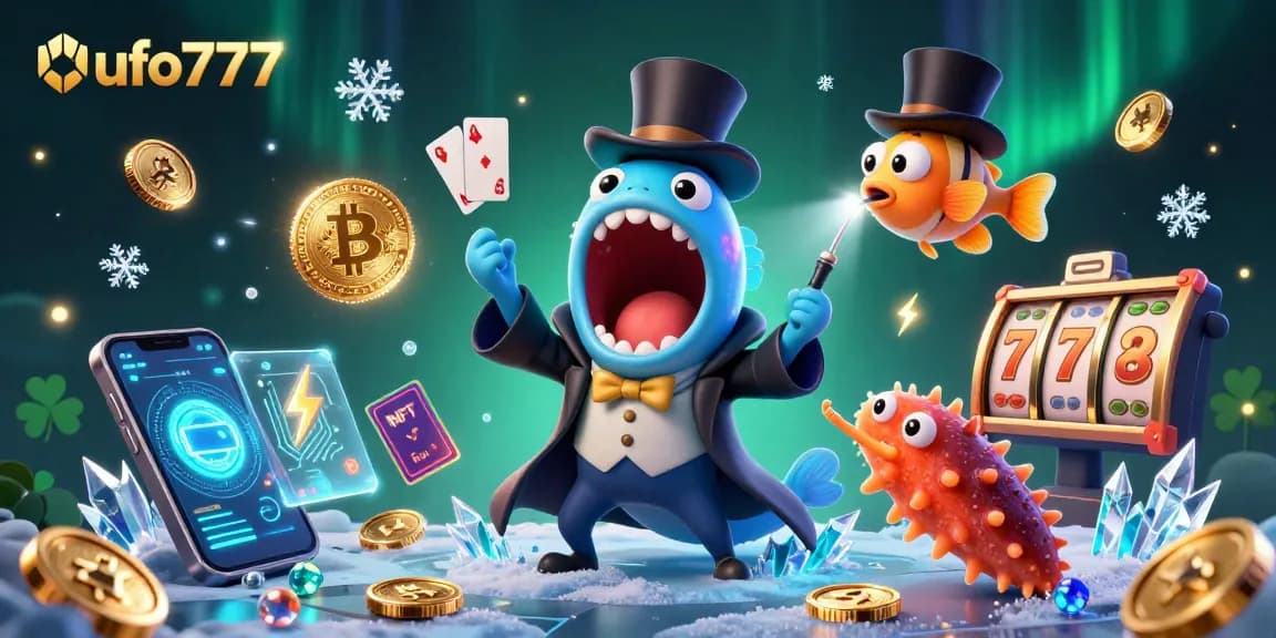 Experience exciting gambling fun with ufo777, featuring vibrant characters and casino elements.