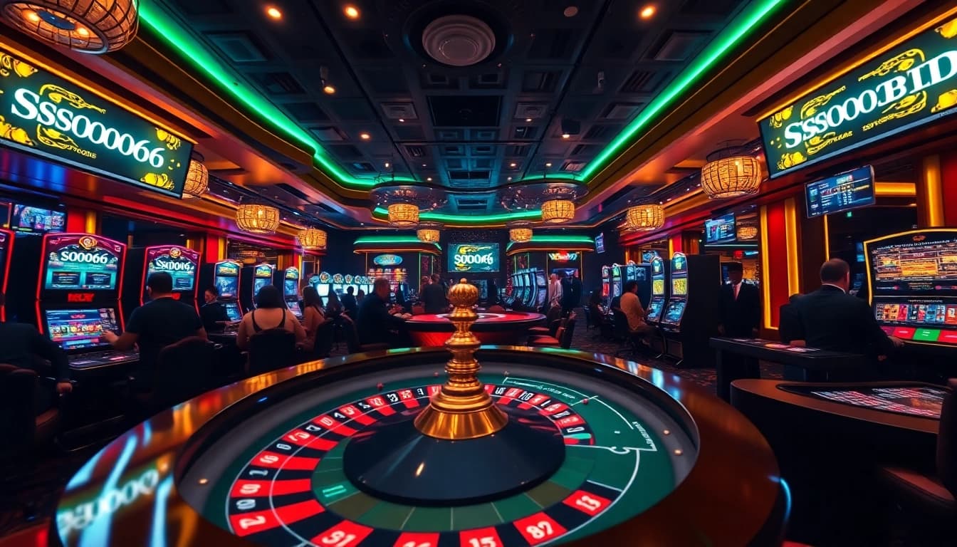 SODO66 players eagerly placing bets at an upscale casino table, enjoying a thrilling gambling experience.
