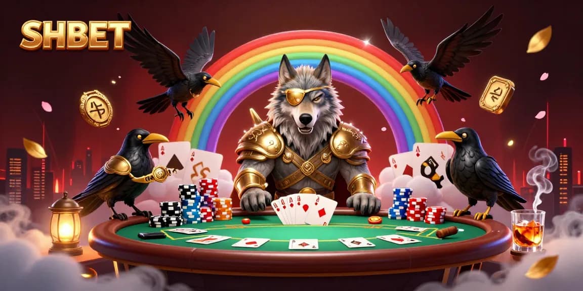 Engage with SHBET's thrilling casino experience through interactive gaming, vibrant chips, and dynamic characters.