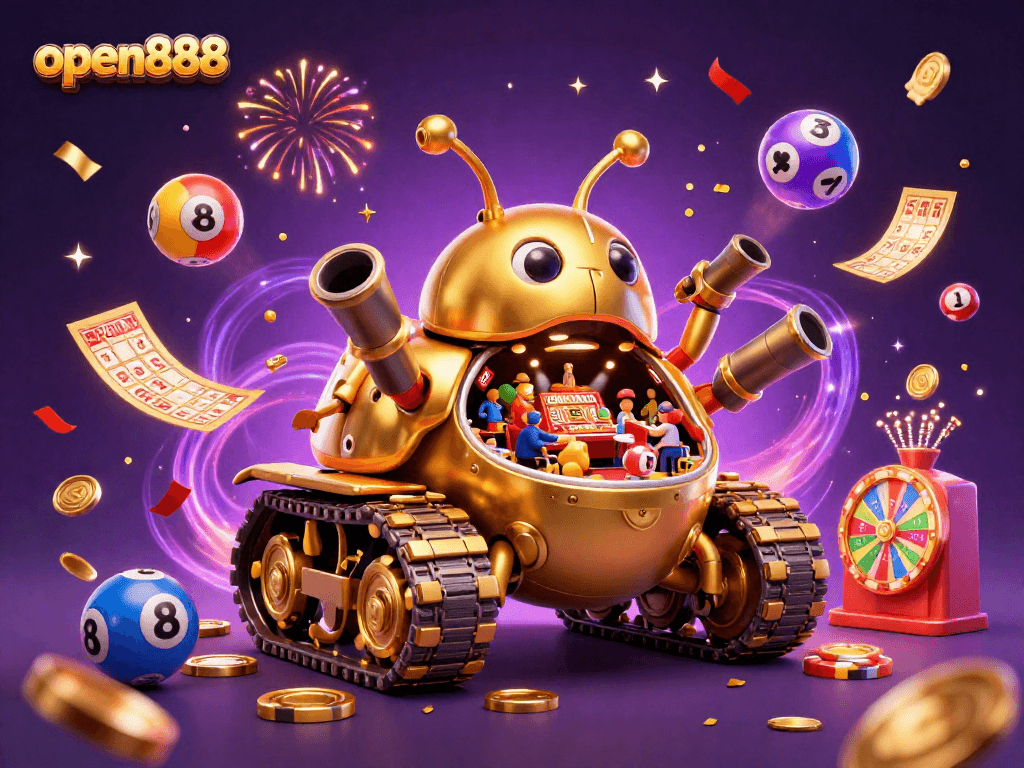 Experience fun with open888 as a golden beetle tank reveals a miniature casino adventure.