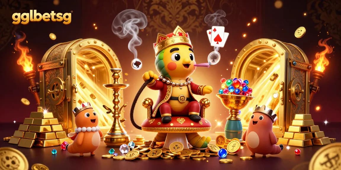 Engage with gglbetsg's vibrant 3D depiction of dynamic gambling action with lively casino elements.