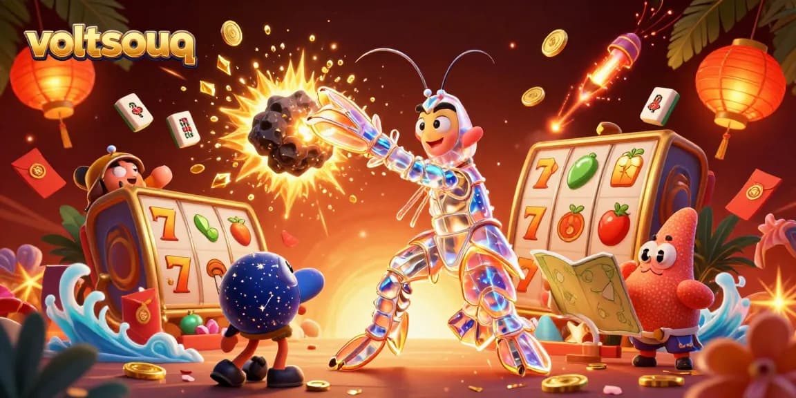 Experience thrilling gameplay at voltsouq with vibrant slot reels and sparkling gems.