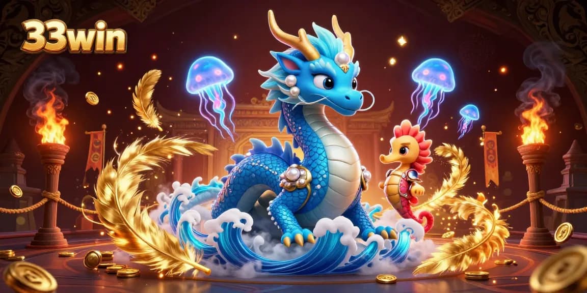 Experience the enchanting world of 33win with vivid casino-themed characters and dynamic gaming elements.